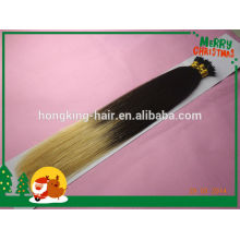 100% human hair two tone ombre color nano hair extensions
